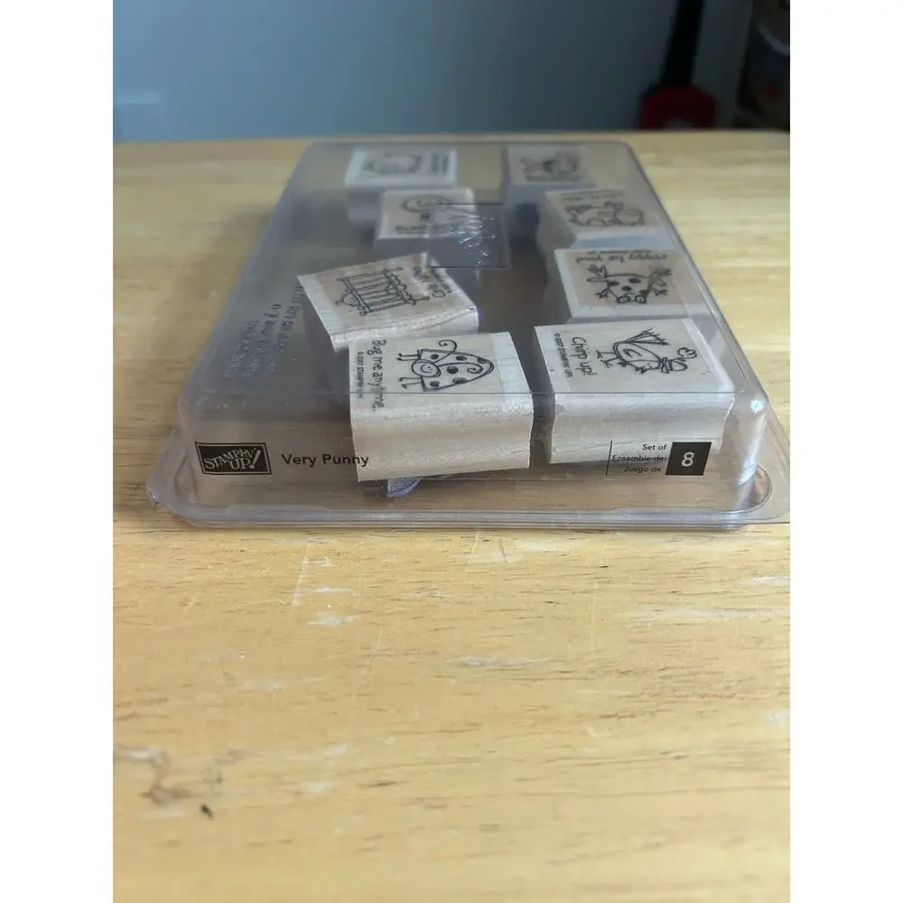 Stampin' Up! Very Punny Set Of 8 Mounted Rubber Stamps